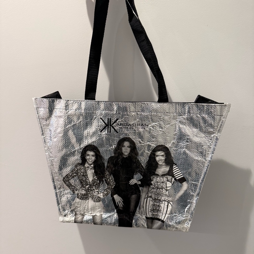 Kardashian Kollection Silver Tote Bag